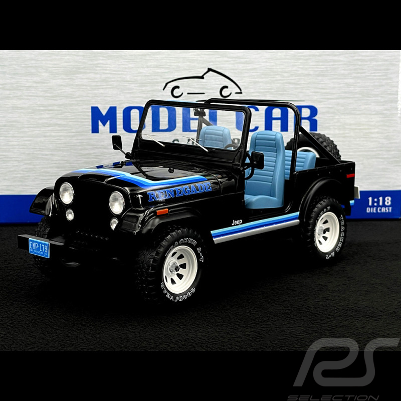 Jeep CJ-7 Goldener Adler 1980 Schwarz / Blau 1/18 Modelcar Group MCG18281