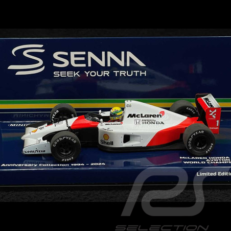 Ayrton Senna McLaren Honda MP4/6 n° 1 Champion du Monde 1991 F1 1/43 Minichamps 540913301