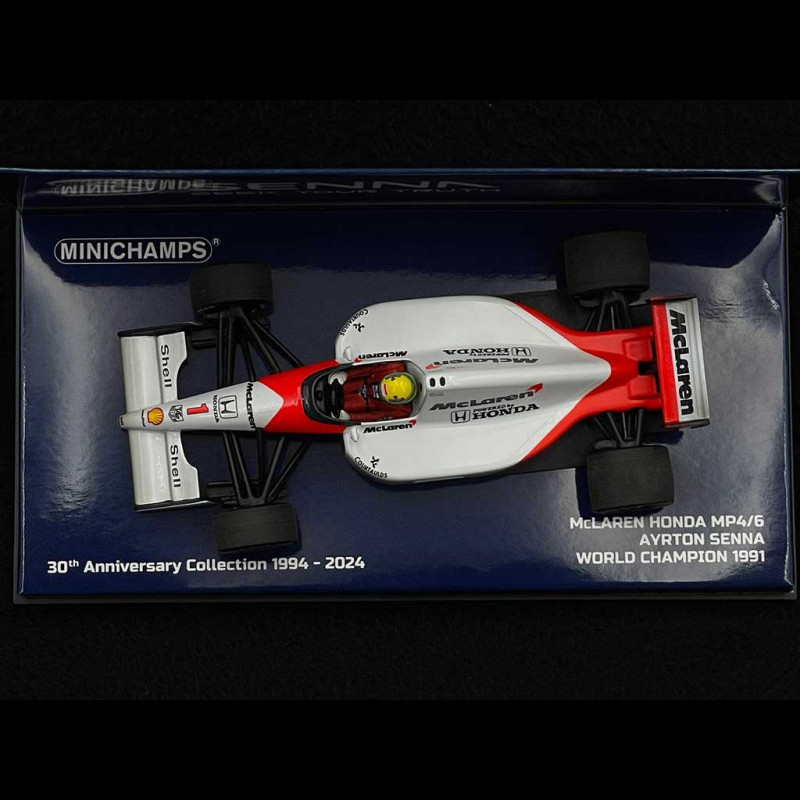 Ayrton Senna McLaren Honda MP4/6 n° 1 World Champion 1991 F1 1/43  Minichamps 540913301