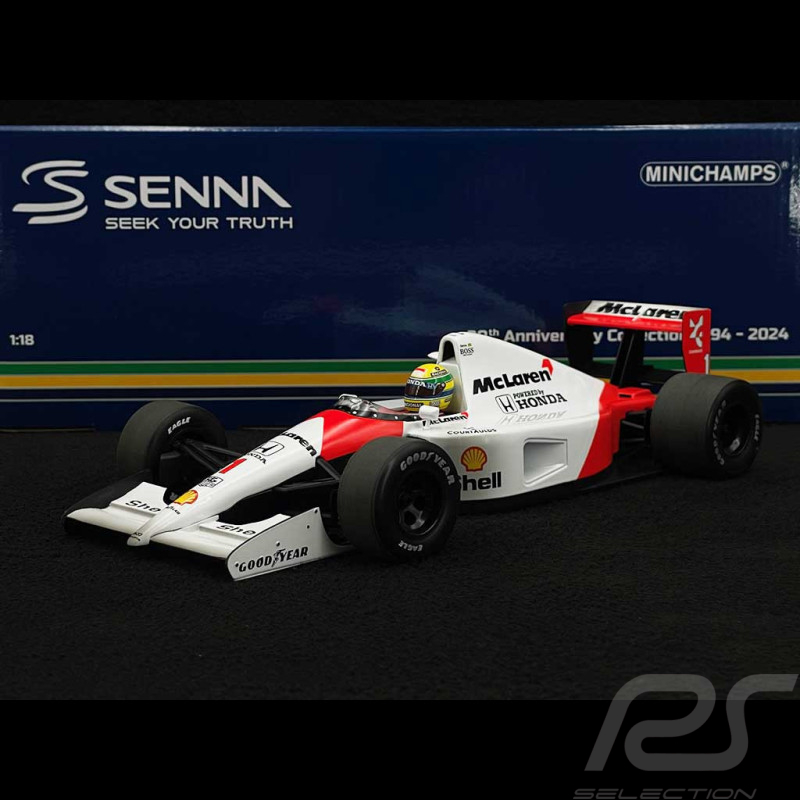 Ayrton Senna McLaren Honda MP4/6 n° 1 Champion du Monde 1991 F1 1/18 Minichamps 540913801