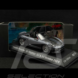 Porsche 718 Spyder RS Type 982 2024 Paradis Porsche St Tropez 2024 Gris Vanadium Métallisé 1/43 Spark WAP0202140RSPY