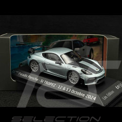 Porsche 718 Cayman GT4 RS 2022 Paradis Porsche St Tropez 2024 Azzuro Thetys Metallic 1/43 Minichamps WAP0200020NGT4