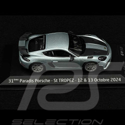 Porsche 718 Cayman GT4 RS 2022 Paradis Porsche St Tropez 2024 Azzuro Thetys Metallic 1/43 Minichamps WAP0200020NGT4