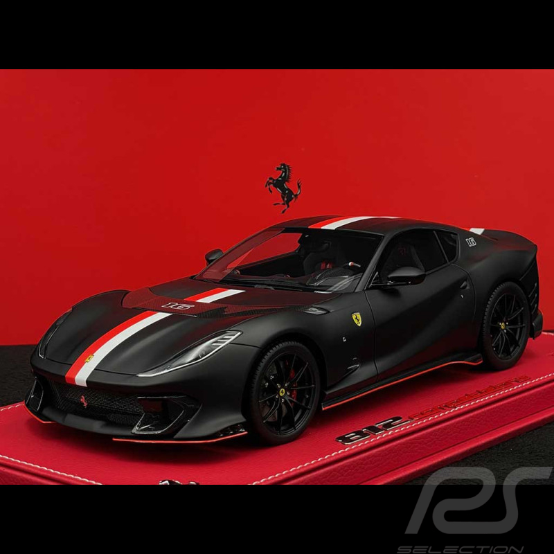 Ferrari 812 Competizione n° 16 Charles Leclerc 2022 Noir Mat 1/18 BBR Models P18234