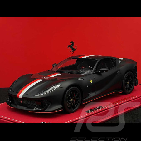 Ferrari 812 Competizione n° 16 Charles Leclerc 2022 Black Matt 1/18 BBR Models P18234