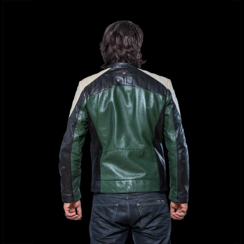 Leather Jacket 24h Le Mans Dark Green Lino 274753037 men