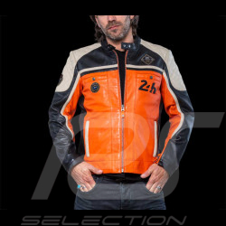 Leather Jacket 24h Le Mans Orange Lino 27475-2090 - men