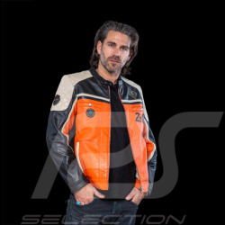 Leather Jacket 24h Le Mans Orange Lino 27475-2090 - men