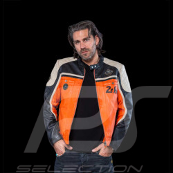 Leather Jacket 24h Le Mans Orange Lino 27475-2090 - men