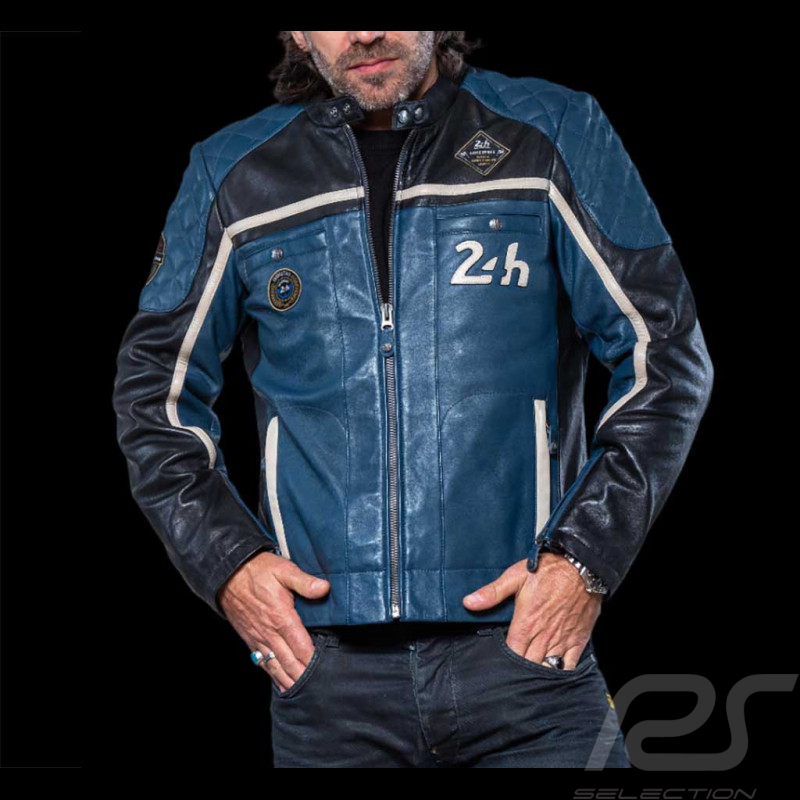 Lederjacke 24h Le Mans Royal Blau Lino 27475-0012 - herren