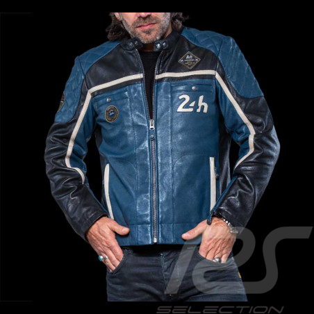 Leather Jacket 24h Le Mans Royal Blue Lino 27475-0012 - men