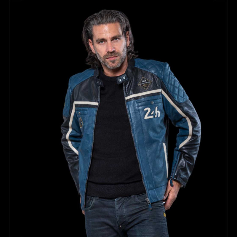Leather Jacket 24h Le Mans Royal Blue Lino 274750012 men