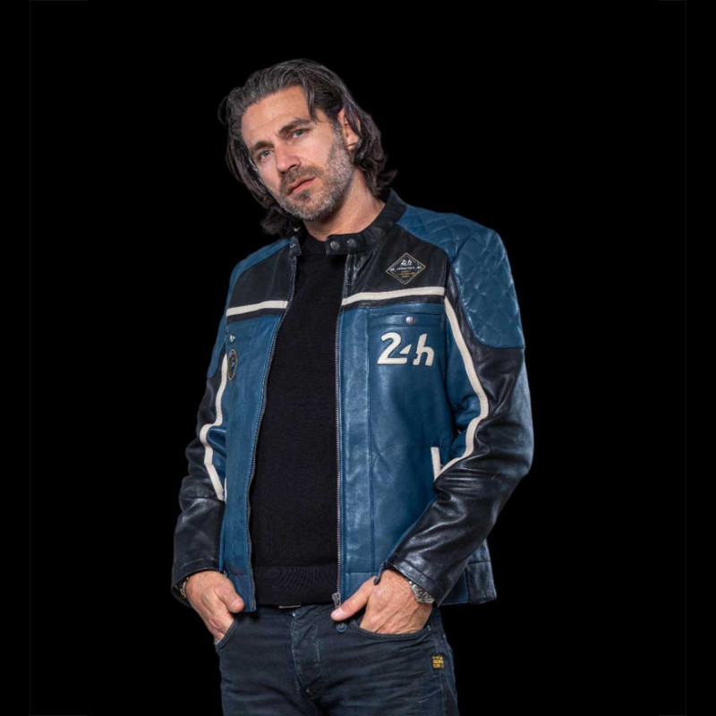 Leather Jacket 24h Le Mans Royal Blue Lino 274750012 men