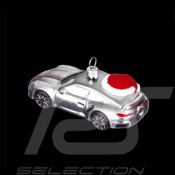 Boule de Noël Porsche 911 Turbo avec Bonnet de Noël Argent GT Métallisé WAP0500080SWBS