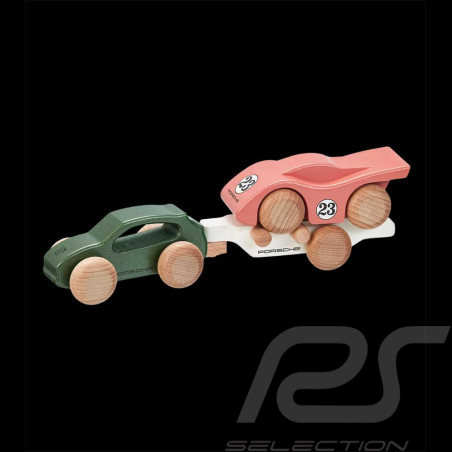 Porsche Macan Wooden car with Porsche 917 on trailer WAP0406220RHZA