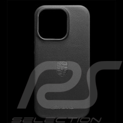 Coque Porsche Cayenne iPhone 16 Pro en Cuir Noir WAP0300080SCYE