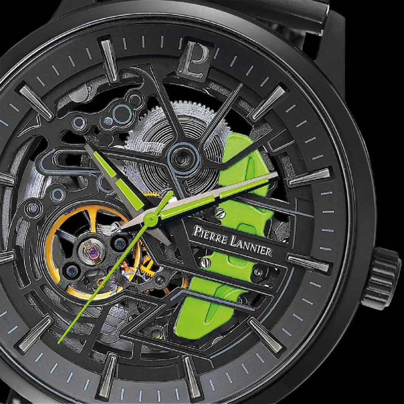 Paddock Automatic Watch Black / Green Leather or Metal bracelet Made in ...