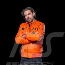 Leather Jacket 24h Le Mans Orange Travis 27477-2090 - men