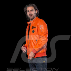 Leather Jacket 24h Le Mans Orange Travis 27477-2090 - men