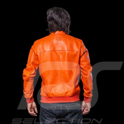 Leather Jacket 24h Le Mans Orange Travis 27477-2090 - men