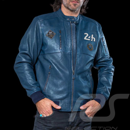 Leather Jacket 24h Le Mans Royal Blue Travis 27477-0012 - men