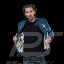 Leather Jacket 24h Le Mans Royal Blue Travis 27477-0012 - men