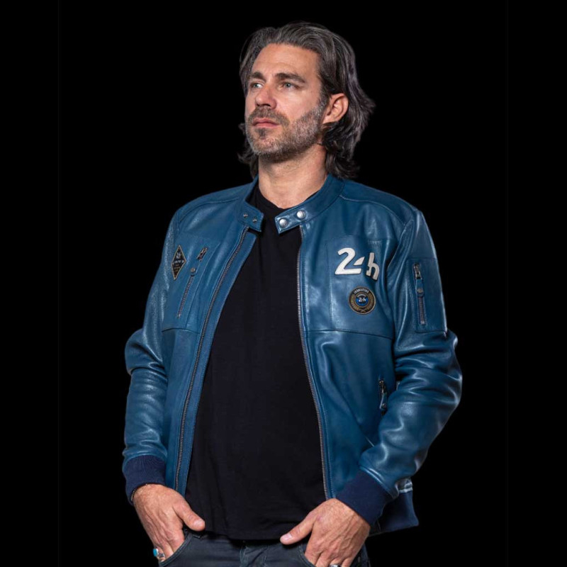 Leather Jacket 24h Le Mans Royal Blue Travis 274770012 men