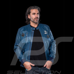 Leather Jacket 24h Le Mans Royal Blue Travis 27477-0012 - men