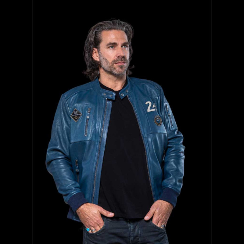 Leather Jacket 24h Le Mans Royal Blue Travis 274770012 men
