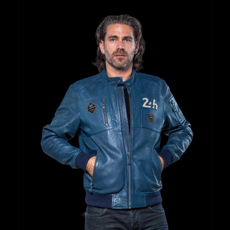 Leather Jacket 24h Le Mans Royal Blue Travis 274770012 men