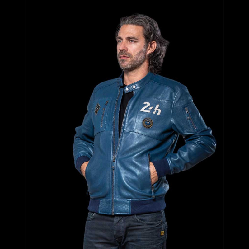 Leather Jacket 24h Le Mans Royal Blue Travis 274770012 men