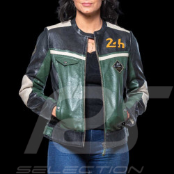 Leather Jacket 24h Le Mans Dark Green Stacie 27479-3037 - women