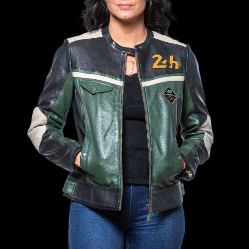 Leather Jacket 24h Le Mans Dark Green Stacie 274793037 women