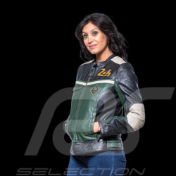 Leather Jacket 24h Le Mans Dark Green Stacie 27479-3037 - women