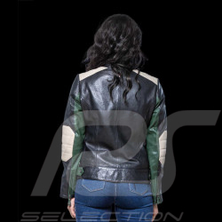 Leather Jacket 24h Le Mans Dark Green Stacie 27479-3037 - women