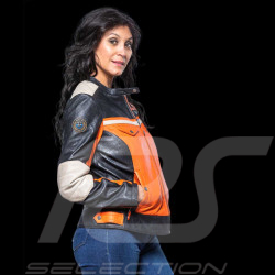 Lederjacke 24h Le Mans Orange Stacie 27479-2090 - damen