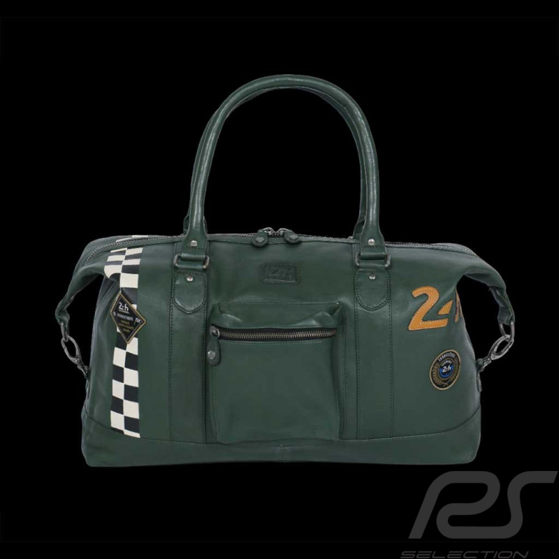 Große Ledertasche 24h Le Mans Weekender 48H Grün Andy 27466-3037