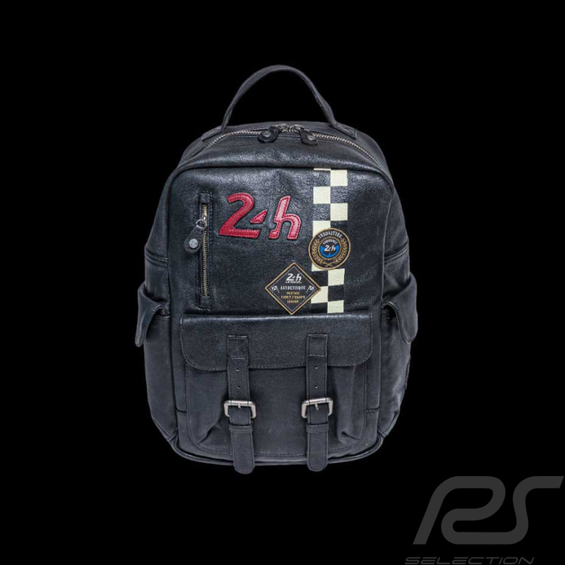 24h Le Mans Rucksack Schwarz Leder Jack 27468-3046
