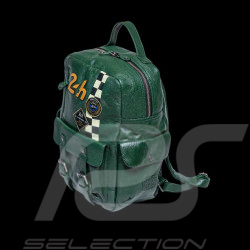 24h Le Mans Backpack Dark Green Leather Jack 27468-3037