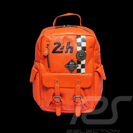 Sac à dos 24h Le Mans en Cuir Orange Jack 27468-2090