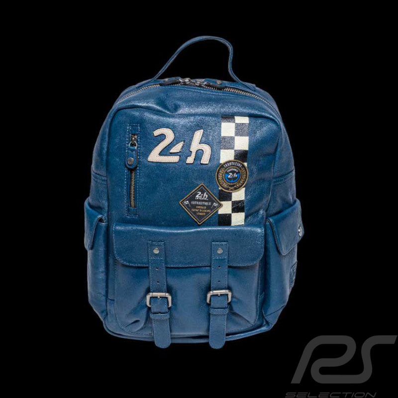 Sac à dos 24h Le Mans en Cuir Bleu Royal Jack 27468-0012