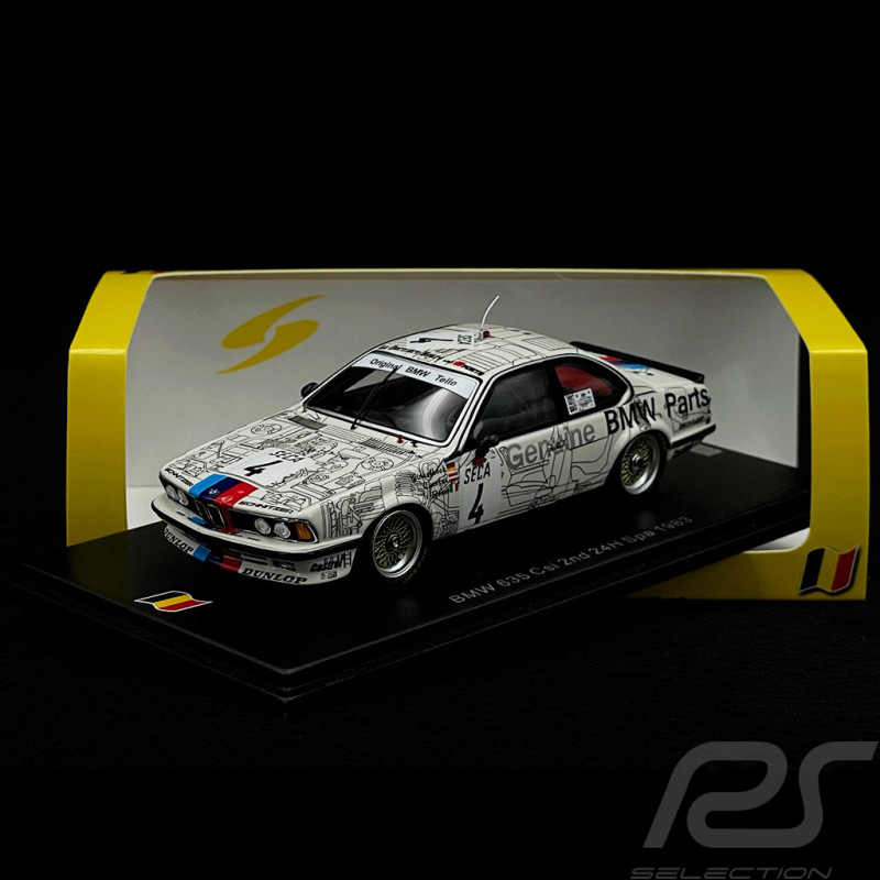 BMW 635 Csi n° 4 2nd 24h Spa 1983 1/43 Spark SB654