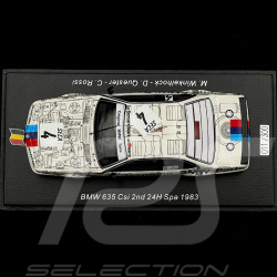 BMW 635 Csi n° 4 2nd 24h Spa 1983 1/43 Spark SB654