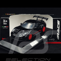 Porsche 911 GT3 RS Type 992 2023 Black / Red Stripes 1/43 Bburago 38313