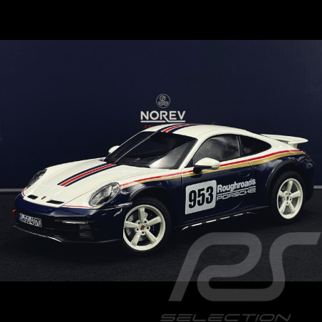 Porsche 911 Dakar Typ 992 n° 953 Roughroads 2023 Enzianblau / Weiß  1/18 Norev 187240