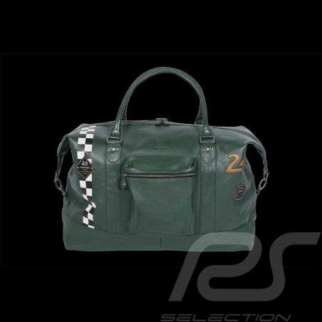 Very Large Leather Bag 24h Le Mans Weekender 72H Dark Green Matthew 27470-3037