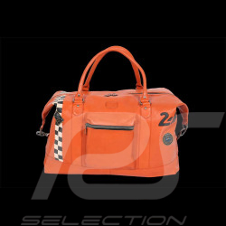 Sehr große Ledertasche 24h Le Mans Weekender 72H Orange Matthew 27470-2090