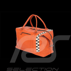 Sehr große Ledertasche 24h Le Mans Weekender 72H Orange Matthew 27470-2090