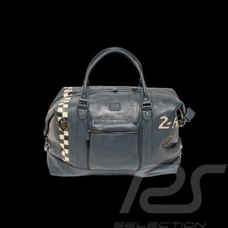 Sehr große Ledertasche 24h Le Mans Weekender 72H Royal Blau Matthew 27470-0012