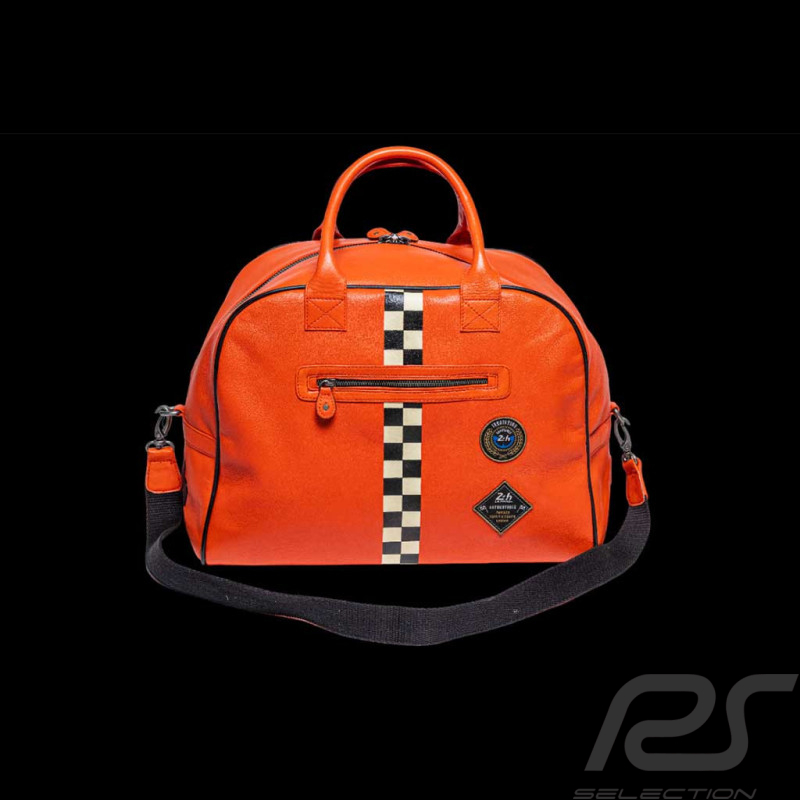 24h Le Mans Leather Bag Orange Mick 27471-2090